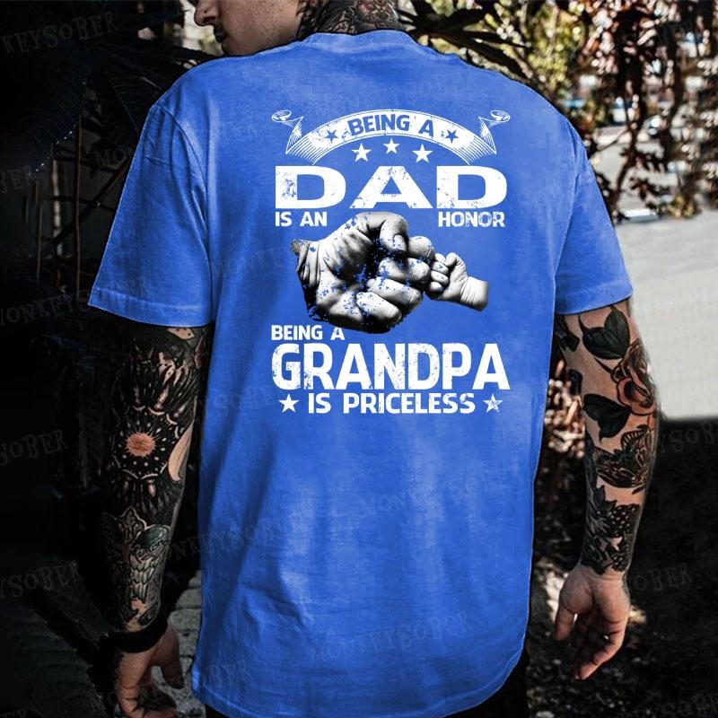 Being A Dad Is An Honor Grandpa Shirt/Sweatshirt/Hoodie – Fatherhood Graphic Tee