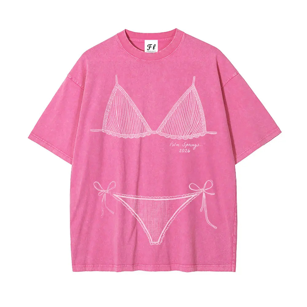 Bikini Illusion Graphic Washed Tee/Sweatshirt/Hoodie