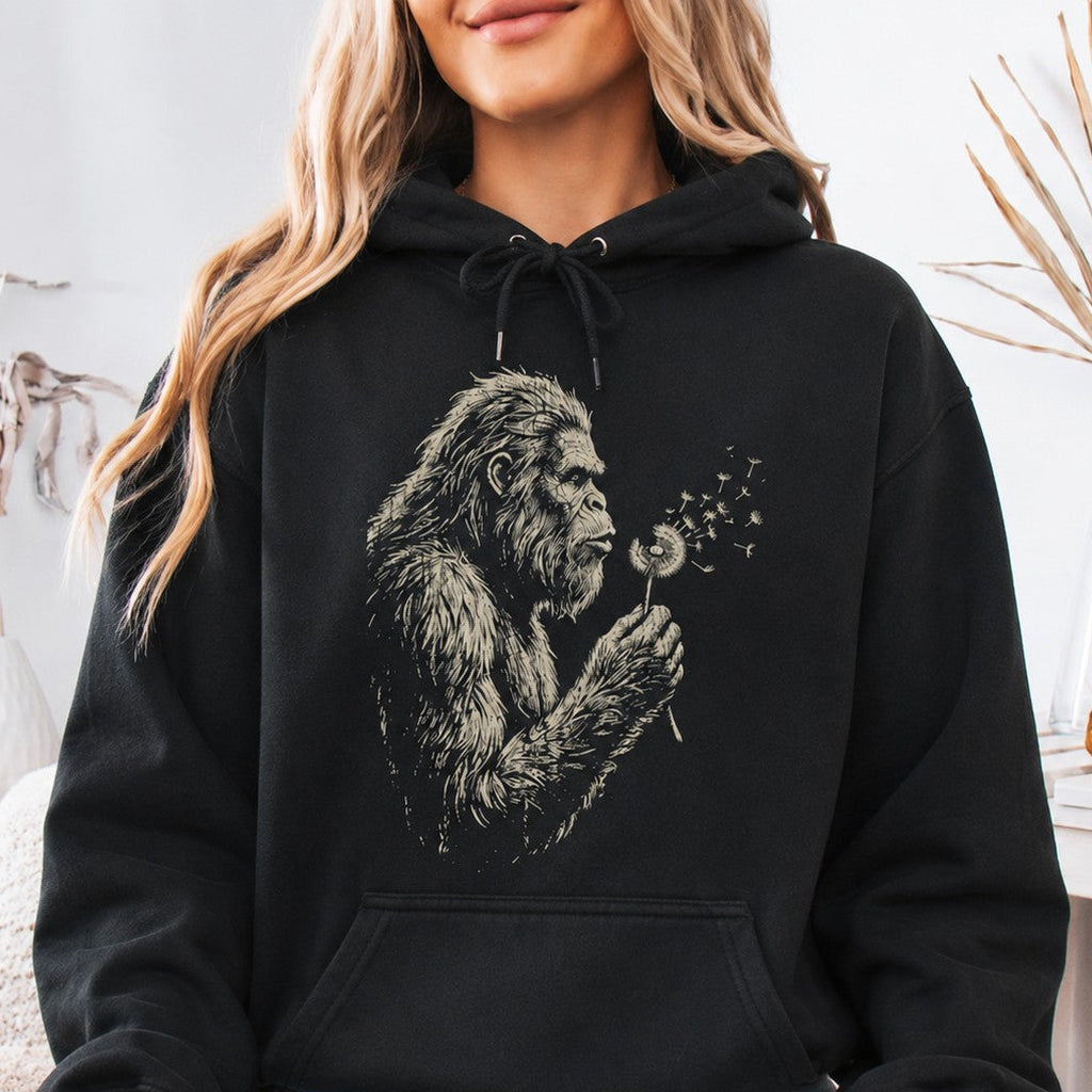 Vintage Sasquatch Nature Tee | Bigfoot Blowing Dandelion Graphic Shirt/Sweatshirt/Hoodie