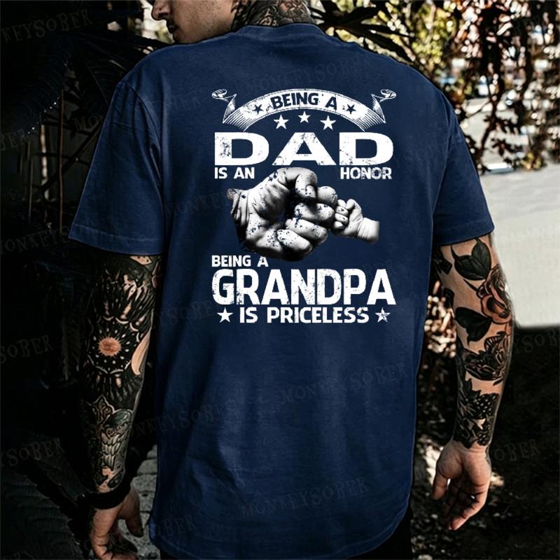 Being A Dad Is An Honor Grandpa Shirt/Sweatshirt/Hoodie – Fatherhood Graphic Tee
