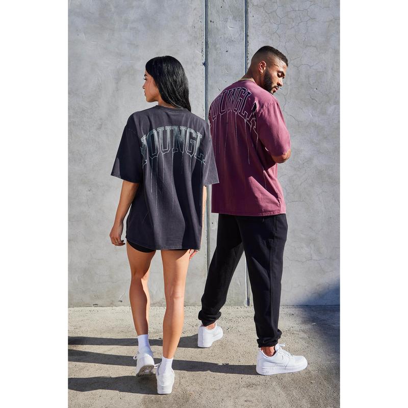 Drip Graphic Oversized Shirt – Vintage Gothic Letter Streetwear T-Shirt, Sweatshirt & Hoodie