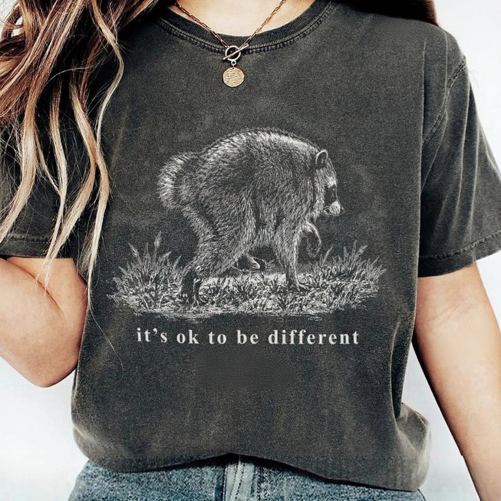 Cute Raccoon Graphic Tee/Sweatshirt/Hoodie – Vintage Animal Shirt for Nature Lovers