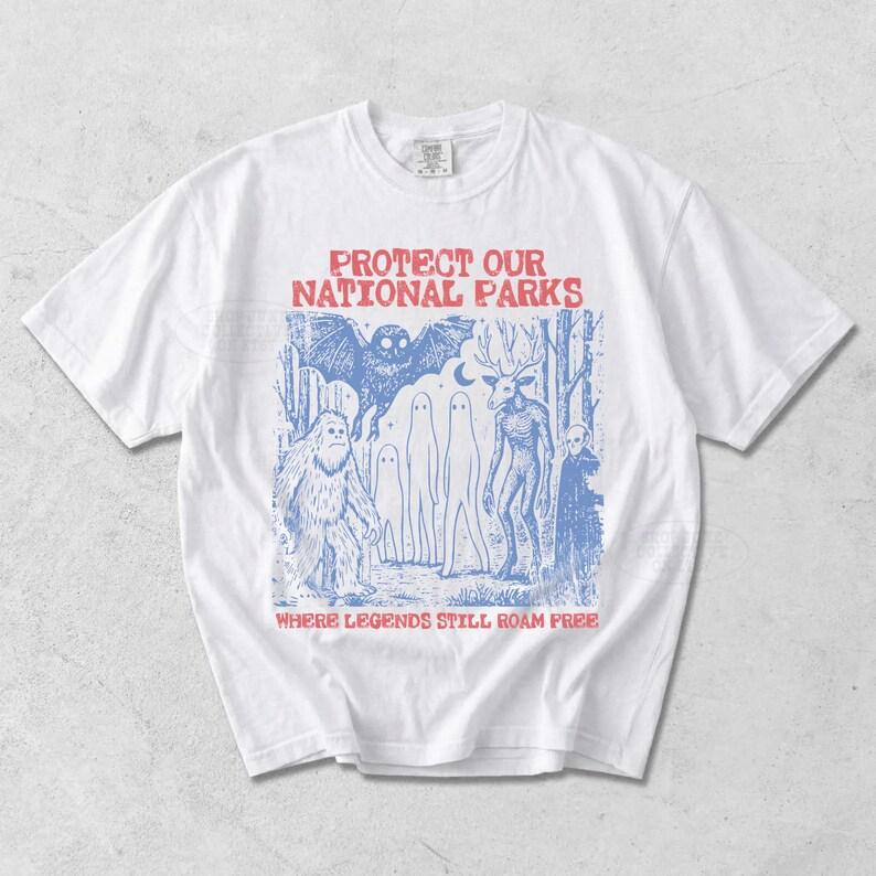 Vintage Cryptid National Park Tee/Sweatshirt/Hoodie – Retro Outdoor Adventure Graphic Shirt