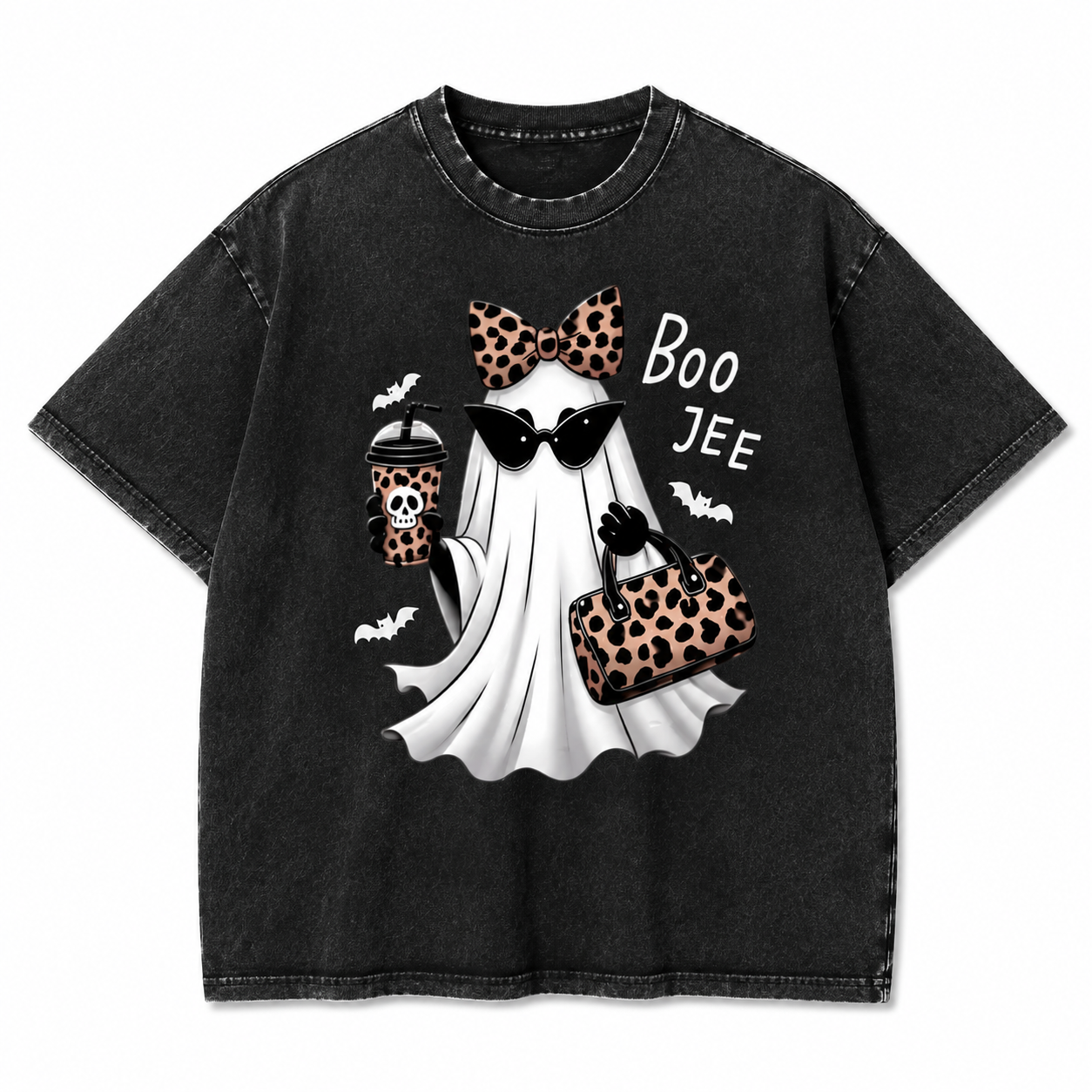 Boo-Jee Ghost Halloween Tee/Hoodie/Sweatshirt | Cute Leopard Ghost Fall Shirt