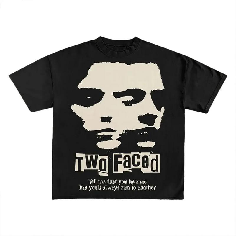 Two Faced Graphic Tee/Sweatshirt/Hoodie | Vintage Black Streetwear T-Shirt