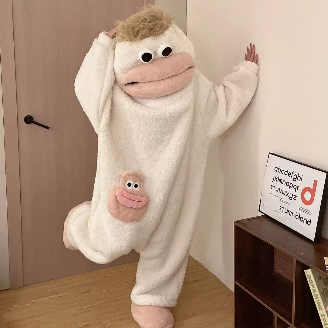 Cute Monster Wearable Blanket Hoodie – Oversized Ultra Soft Fleece Hooded Blanket for Women & Men, Cozy Warm Pullover for Lounging, Camping & Gifts