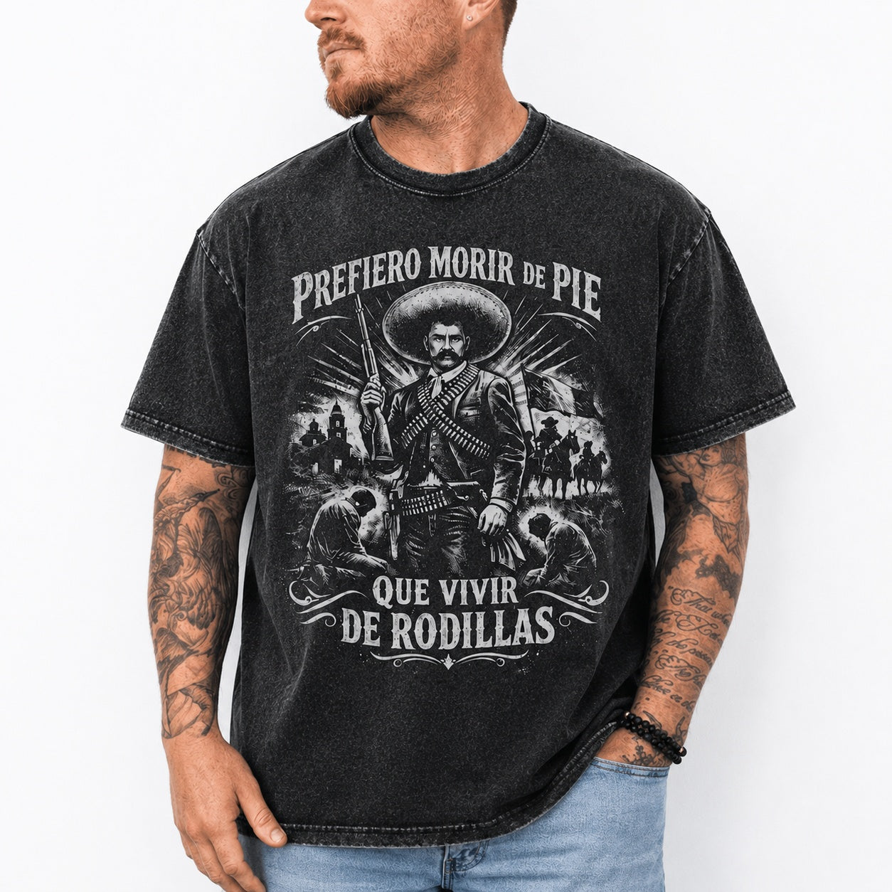 Emiliano Zapata Vintage Graphic Shirt – Mexican Revolution Historical Portrait T-Shirt, Sweatshirt & Hoodie