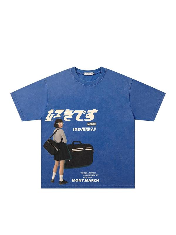 Vintage Washed Japanese Graphic T-Shirt/Sweatshirt/Hoodie – Oversized Streetwear Tee