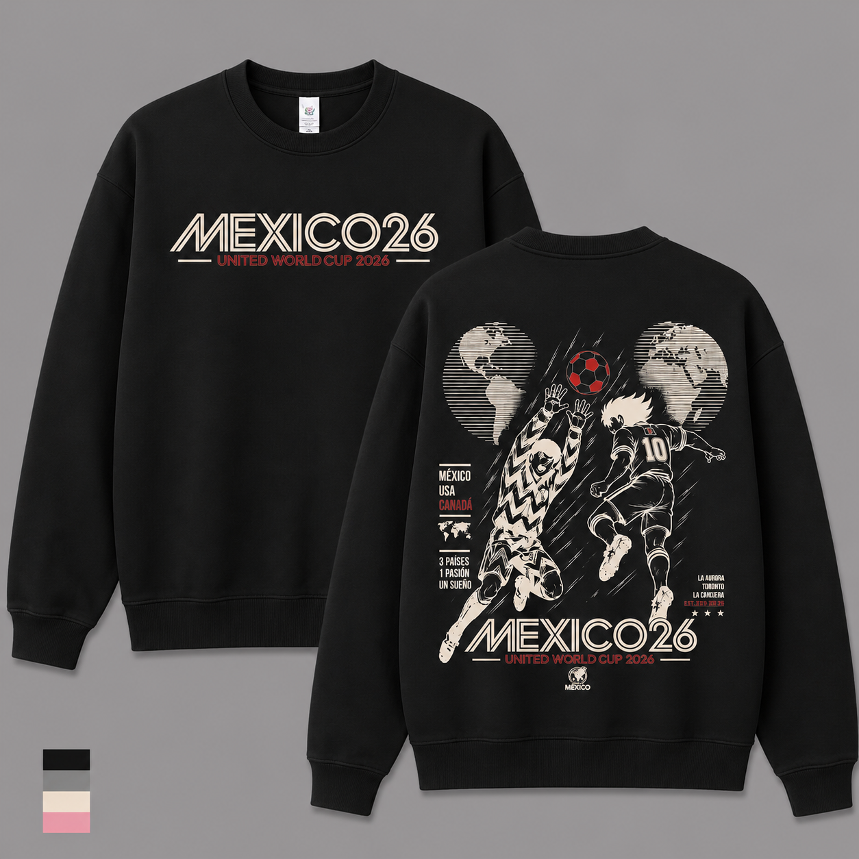 Mexico World Football Tour 2026 Washed Anime T-Shirt/Sweatshirt/Hoodie - Mexico Football Fan Gift