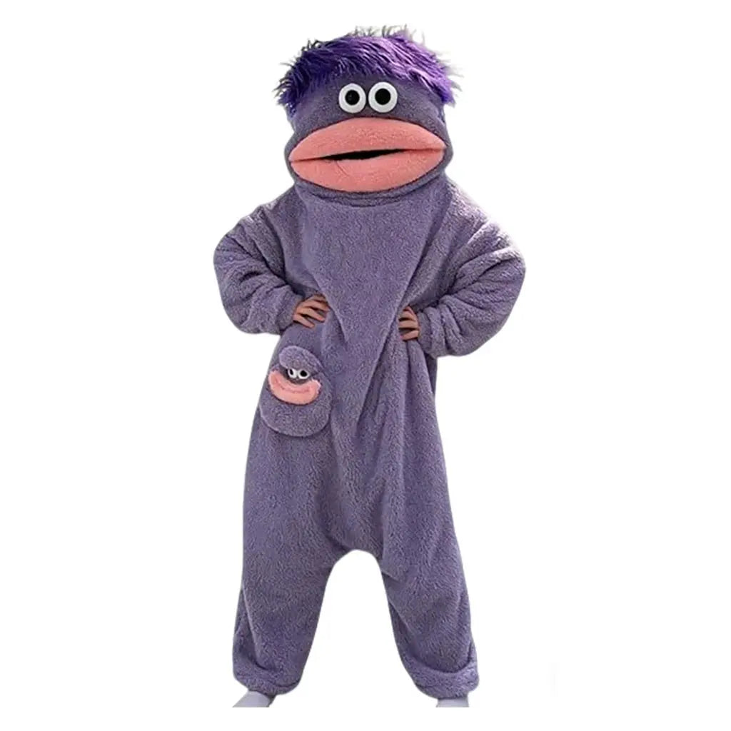 Cute Monster Wearable Blanket Hoodie – Oversized Ultra Soft Fleece Hooded Blanket for Women & Men, Cozy Warm Pullover for Lounging, Camping & Gifts