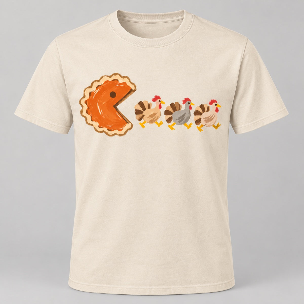 Funny Thanksgiving Pumpkin Pie & Turkey Graphic T-Shirt, Sweatshirt & Hoodie