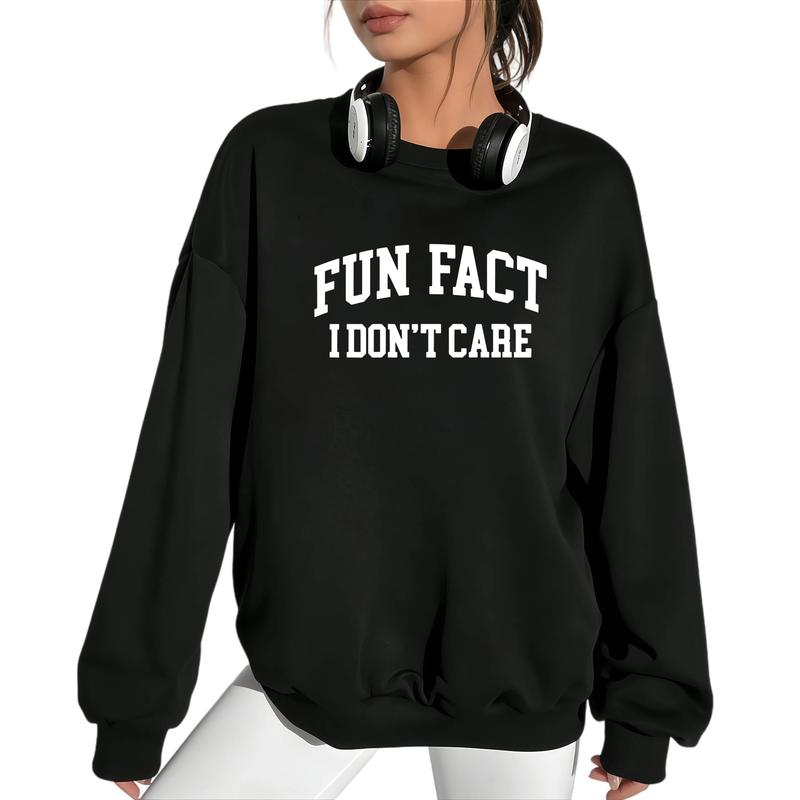 Fun Fact I Don’t Care Sweatshirt/Hoodie/T-Shirt – Funny Introvert Quote Crewneck