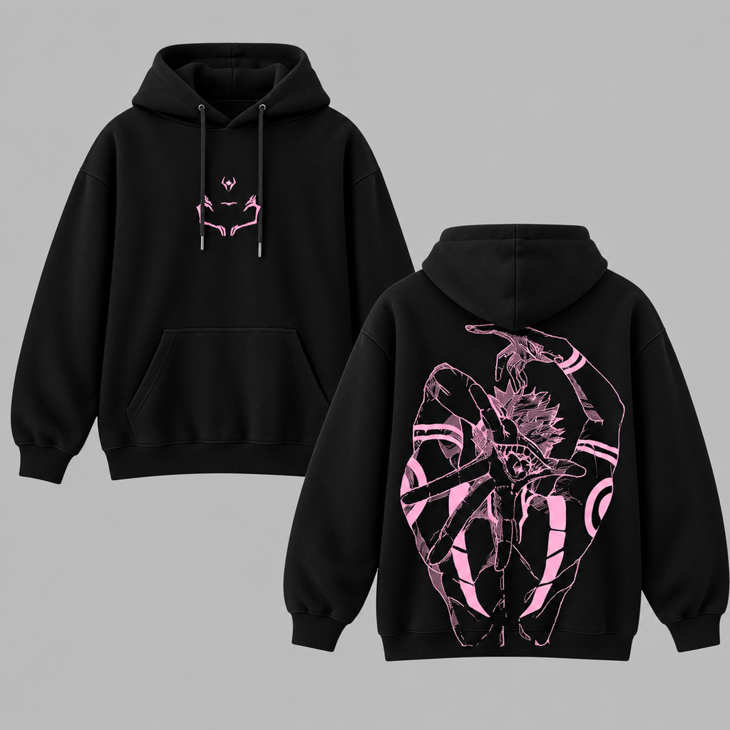 Sukuna Jujutsu Kaisen T-Shirt/Sweatshirt/Hoodie – Front & Back Anime Graphic Oversized Streetwear Tee