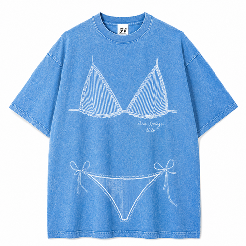 Bikini Illusion Graphic Washed Tee/Sweatshirt/Hoodie