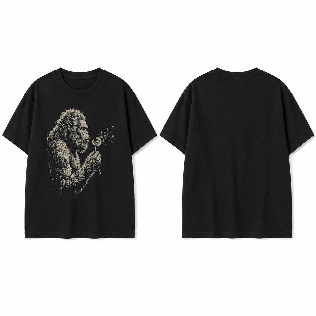 Vintage Sasquatch Nature Tee | Bigfoot Blowing Dandelion Graphic Shirt/Sweatshirt/Hoodie