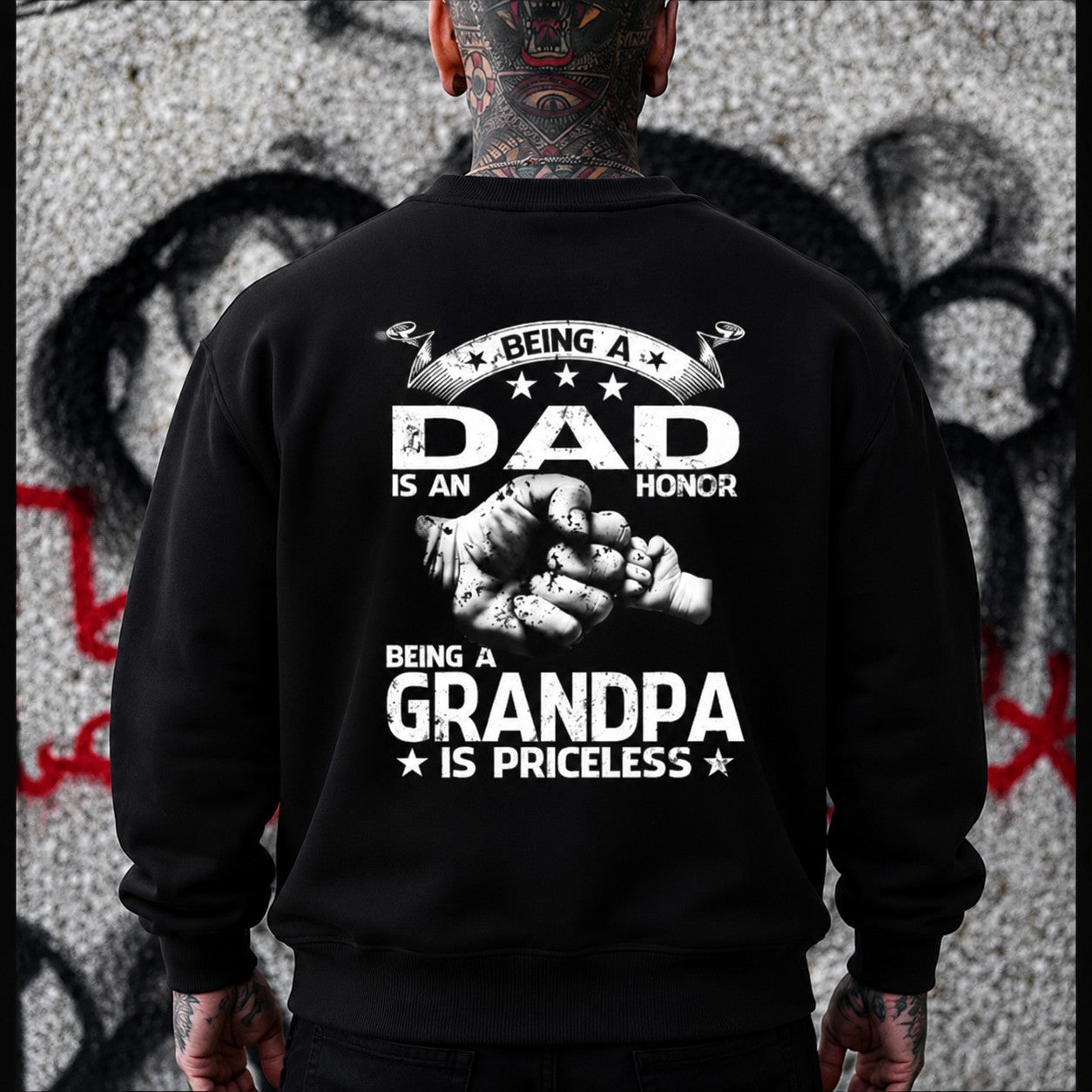 Being A Dad Is An Honor Grandpa Shirt/Sweatshirt/Hoodie – Fatherhood Graphic Tee