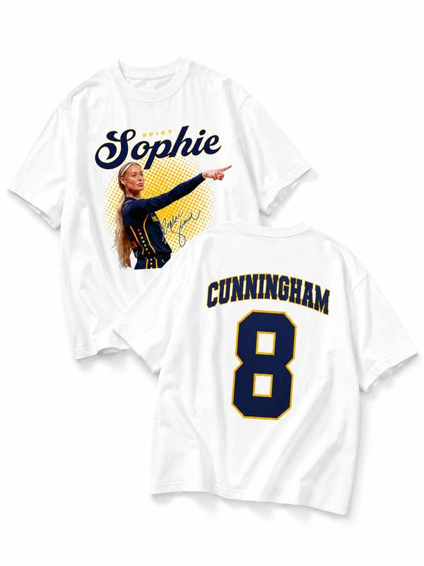 Sophie Cunningham #8 Double Sided Basketball Shirt, Unisex Oversized Graphic Tee, Vintage Sports Fan T-Shirt/Sweatshirt/Hoodie, Game Day Streetwear Top