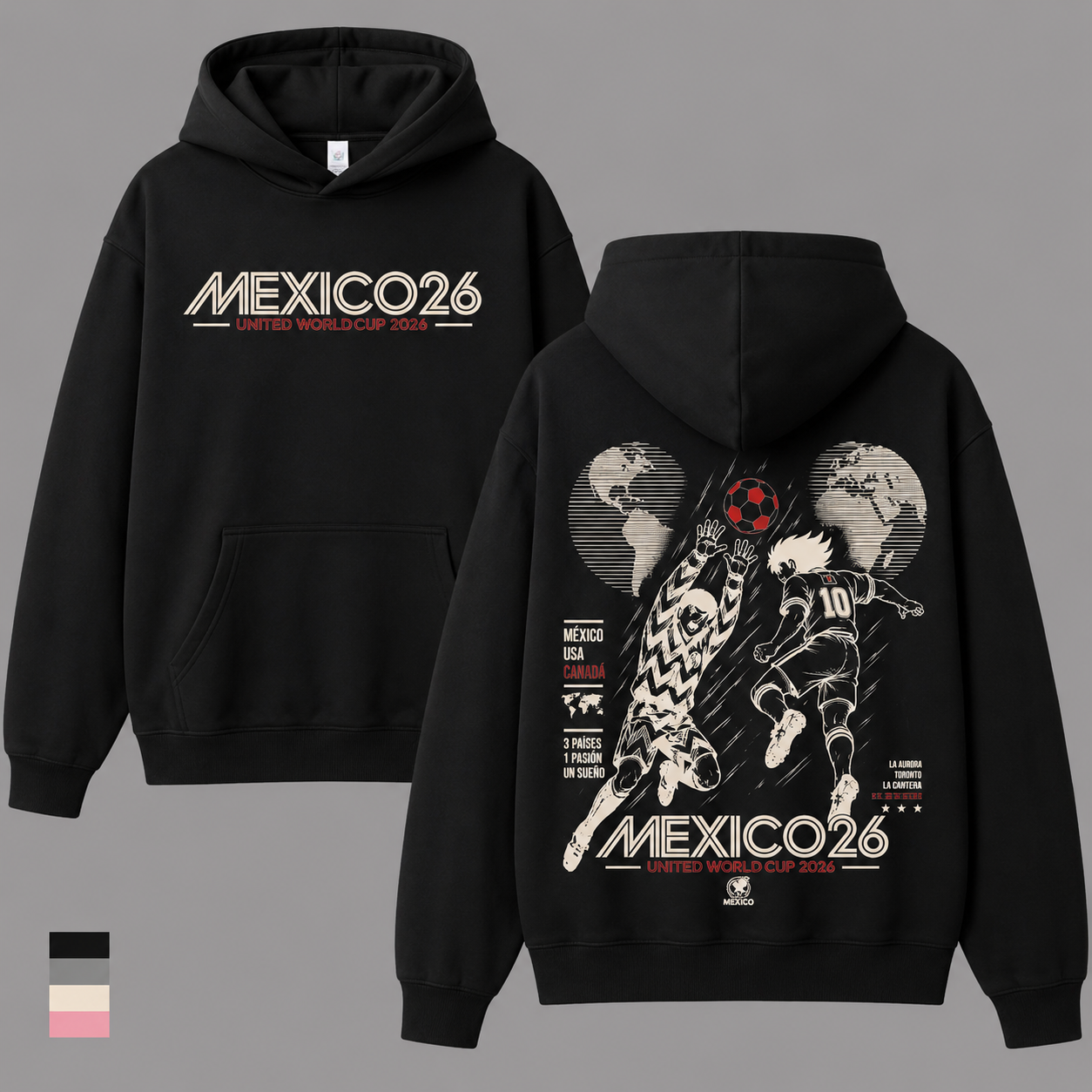 Mexico World Football Tour 2026 Washed Anime T-Shirt/Sweatshirt/Hoodie - Mexico Football Fan Gift
