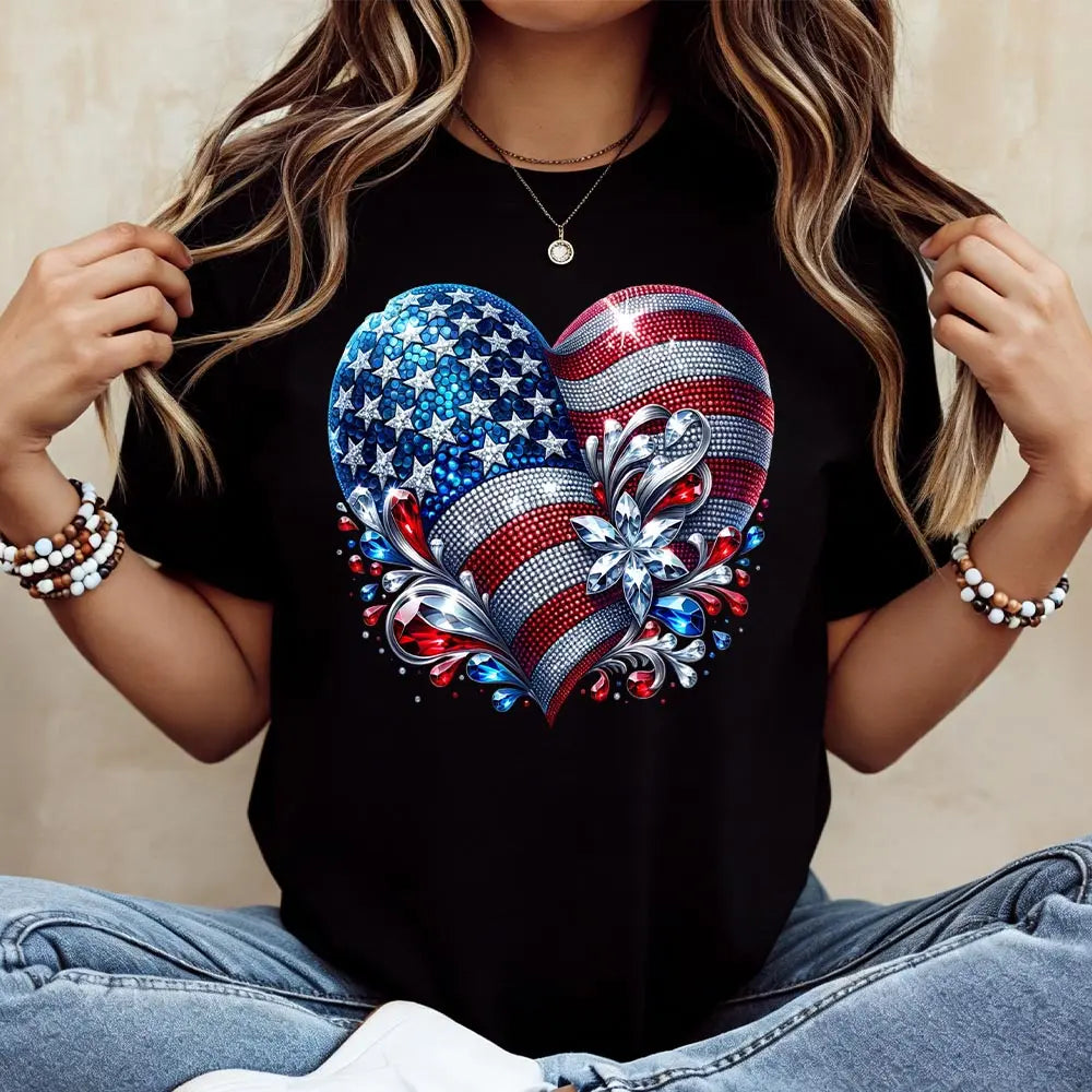 Patriotic Heart Graphic 🇺🇸❤️ Tee/Sweatshirt/Hoodie