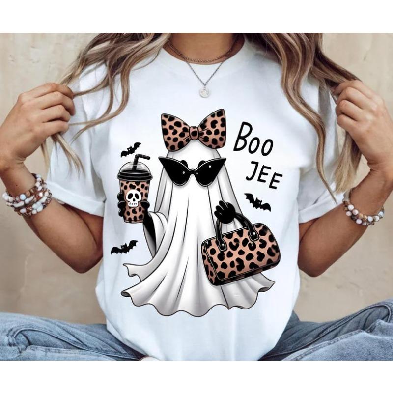 Boo-Jee Ghost Halloween Tee/Hoodie/Sweatshirt | Cute Leopard Ghost Fall Shirt