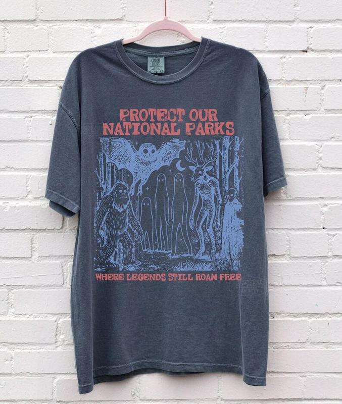Vintage Cryptid National Park Tee/Sweatshirt/Hoodie – Retro Outdoor Adventure Graphic Shirt