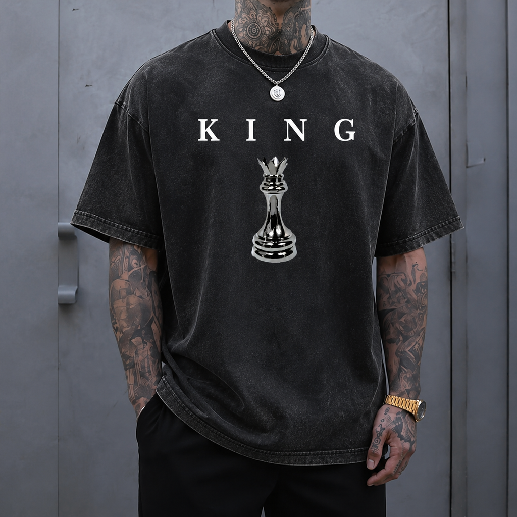 King Chess Graphic T-Shirt/Hoodie/Sweatshirt – Minimal Streetwear Tee For Men