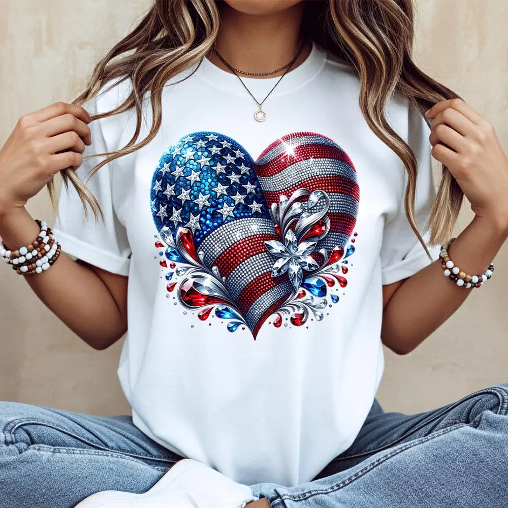 Patriotic Heart Graphic 🇺🇸❤️ Tee/Sweatshirt/Hoodie