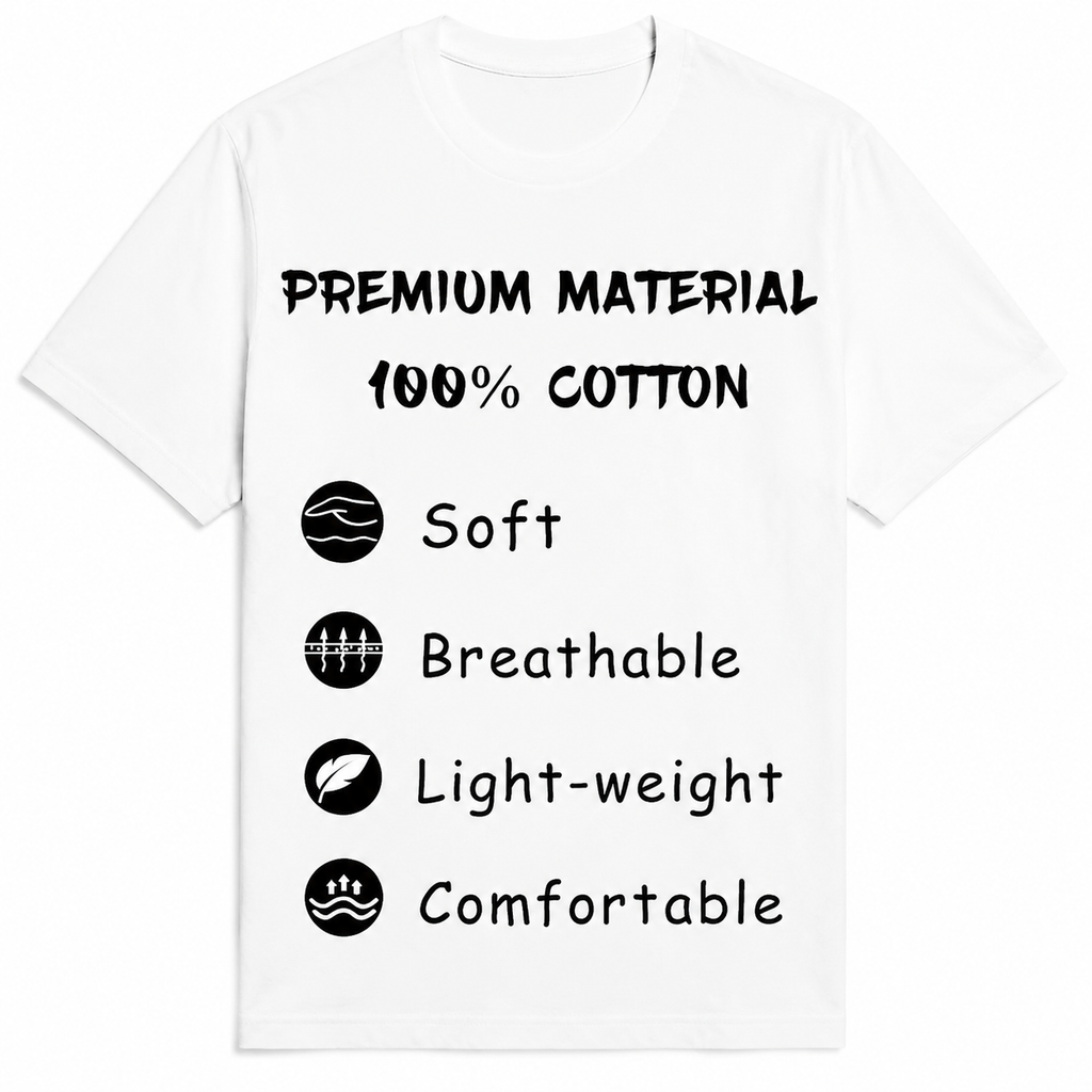 Premium Cotton Graphic Tee – Lightweight Comfortable Everyday Shirt/Sweatshirt/Hoodie