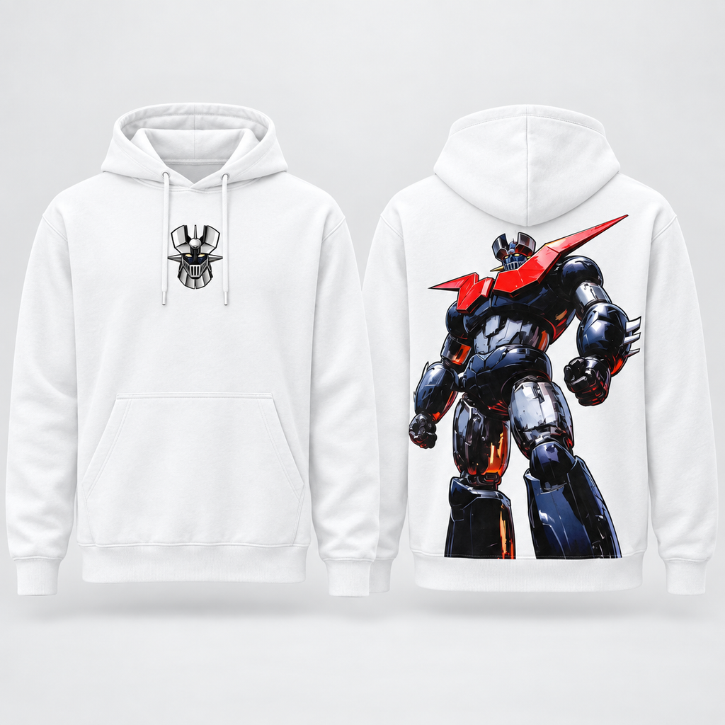Mazinger Z Mecha Graphic T-Shirt/Sweatshirt/Hoodie – Vintage Washed Oversized Robot Anime Tee