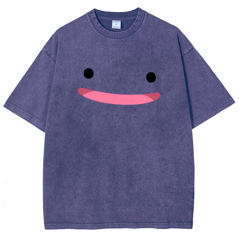 Vintage Washed Smile Face T-Shirt/Sweatshirt/Hoodie – Cute Minimalist Y2K Graphic Tee