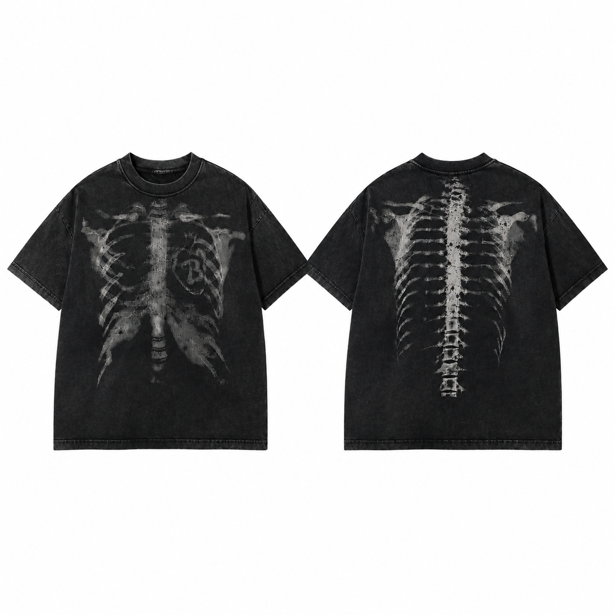 Gothic X-Ray Skeleton Long Sleeve Shirt/Hoodie/T-Shirt | Y2K Dark Streetwear