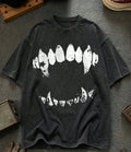 Vintage Vampire Fangs T-Shirt/Sweatshirt/Hoodie – Gothic Horror Bite Graphic Washed Tee