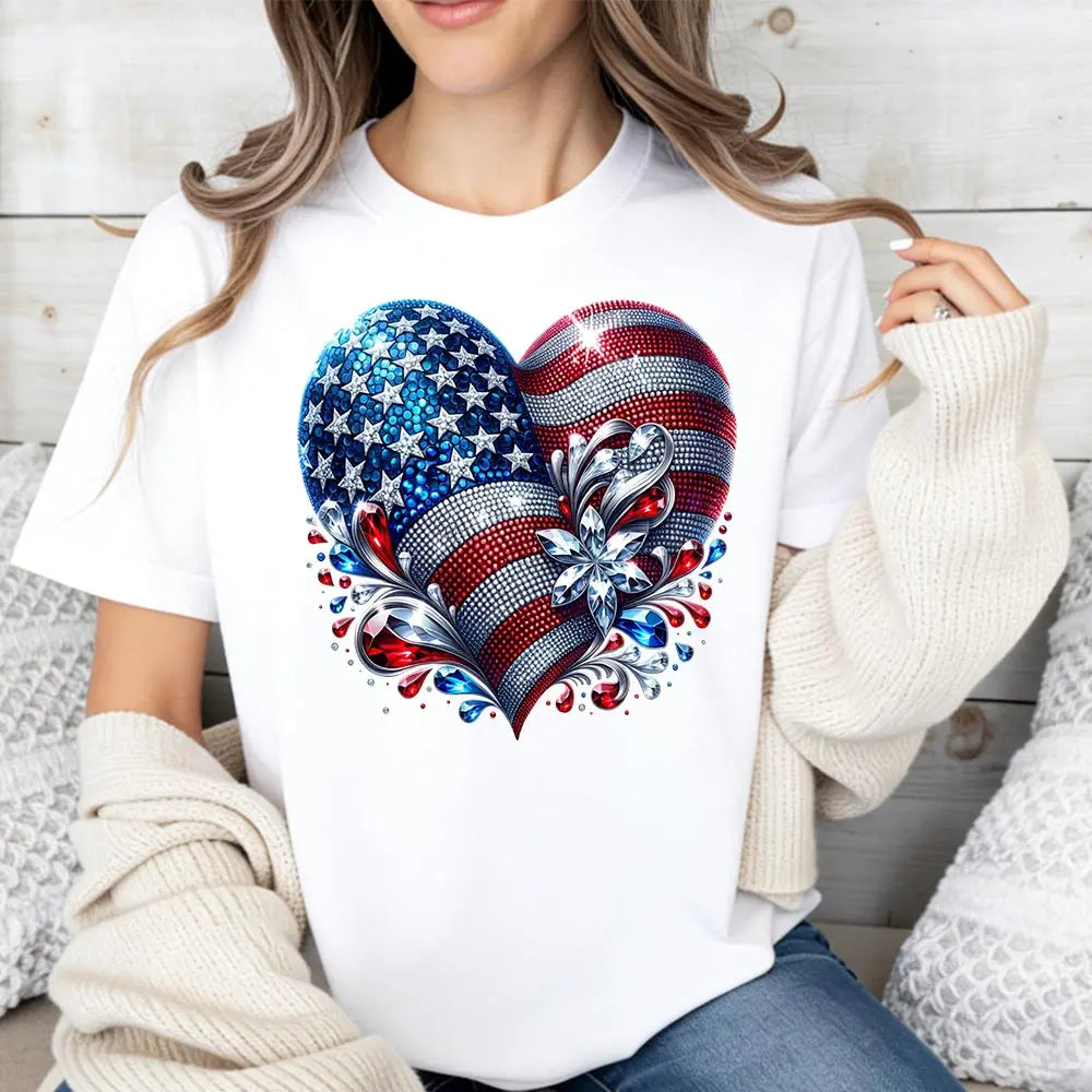 Patriotic Heart Graphic 🇺🇸❤️ Tee/Sweatshirt/Hoodie