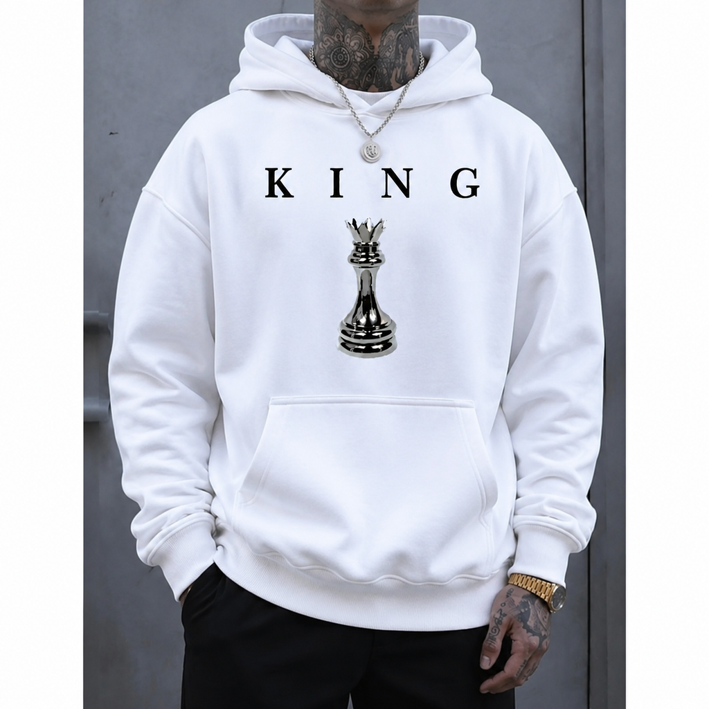 King Chess Graphic T-Shirt/Hoodie/Sweatshirt – Minimal Streetwear Tee For Men