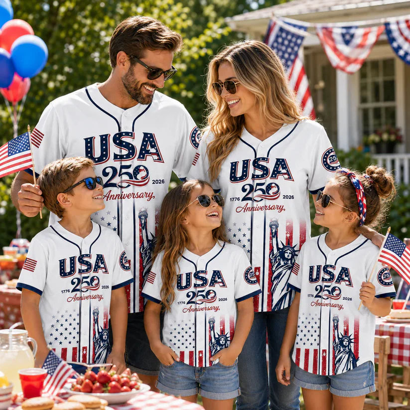 Patriotic Liberty 250th Anniversary Baseball Jersey Shirt, 1776-2026 Patriotic USA Jersey