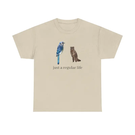 Just a regular life - Blue Jay and Raccoon T-Shirt/Sweatshirt/Hoodie