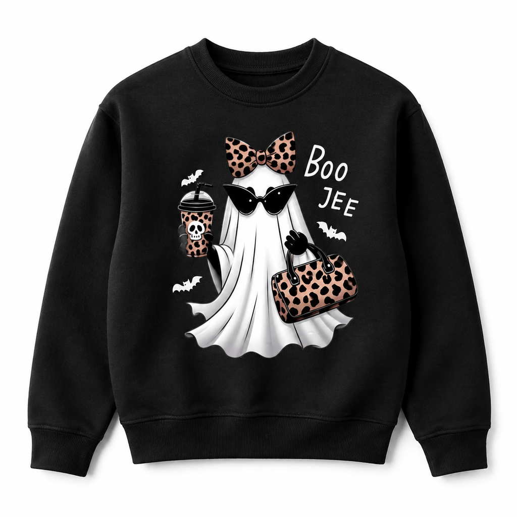 Boo-Jee Ghost Halloween Tee/Hoodie/Sweatshirt | Cute Leopard Ghost Fall Shirt