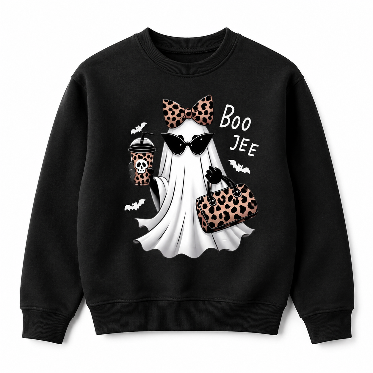Boo-Jee Ghost Halloween Tee/Hoodie/Sweatshirt | Cute Leopard Ghost Fall Shirt
