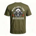 Who Left the Bag of Idiots Open? Sarcastic Skull Graphic T-Shirt, Sweatshirt & Hoodie