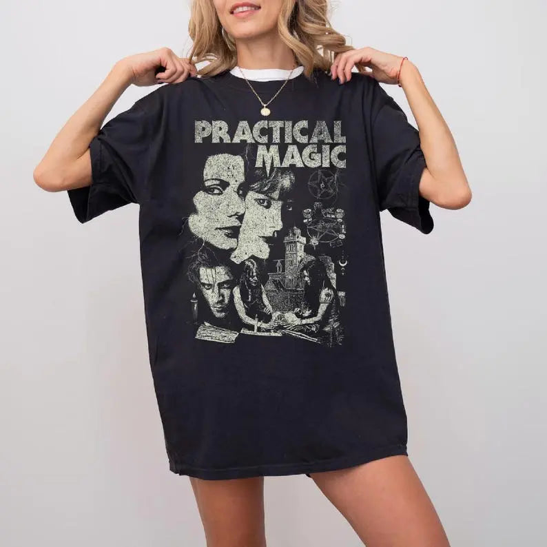 Practical Magic Vintage T-Shirt/Sweatshirt/Hoodie – 90s Witchy Movie Graphic Washed Tee