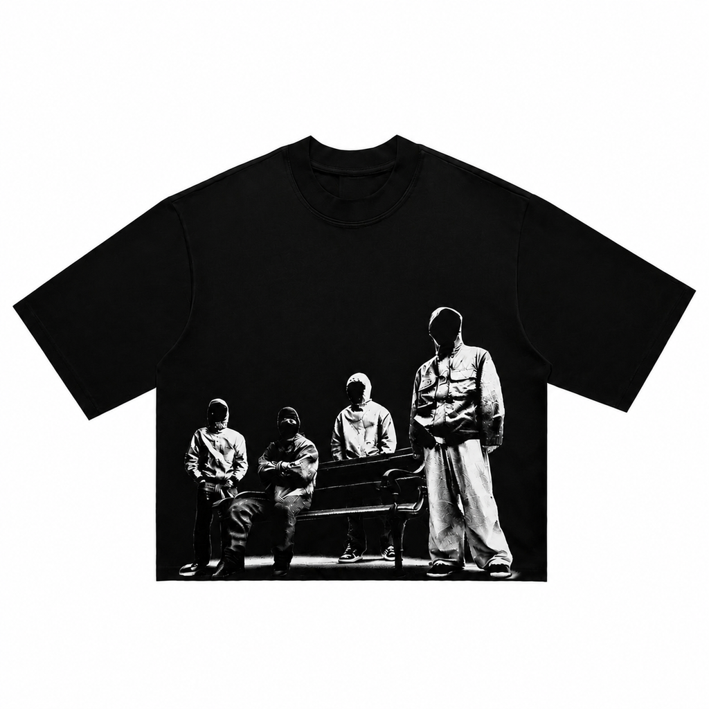 Men's Heavyweight Graphic Tee/Hoodie/Sweatshirt – Oversized Boxy Fit Streetwear T-Shirt