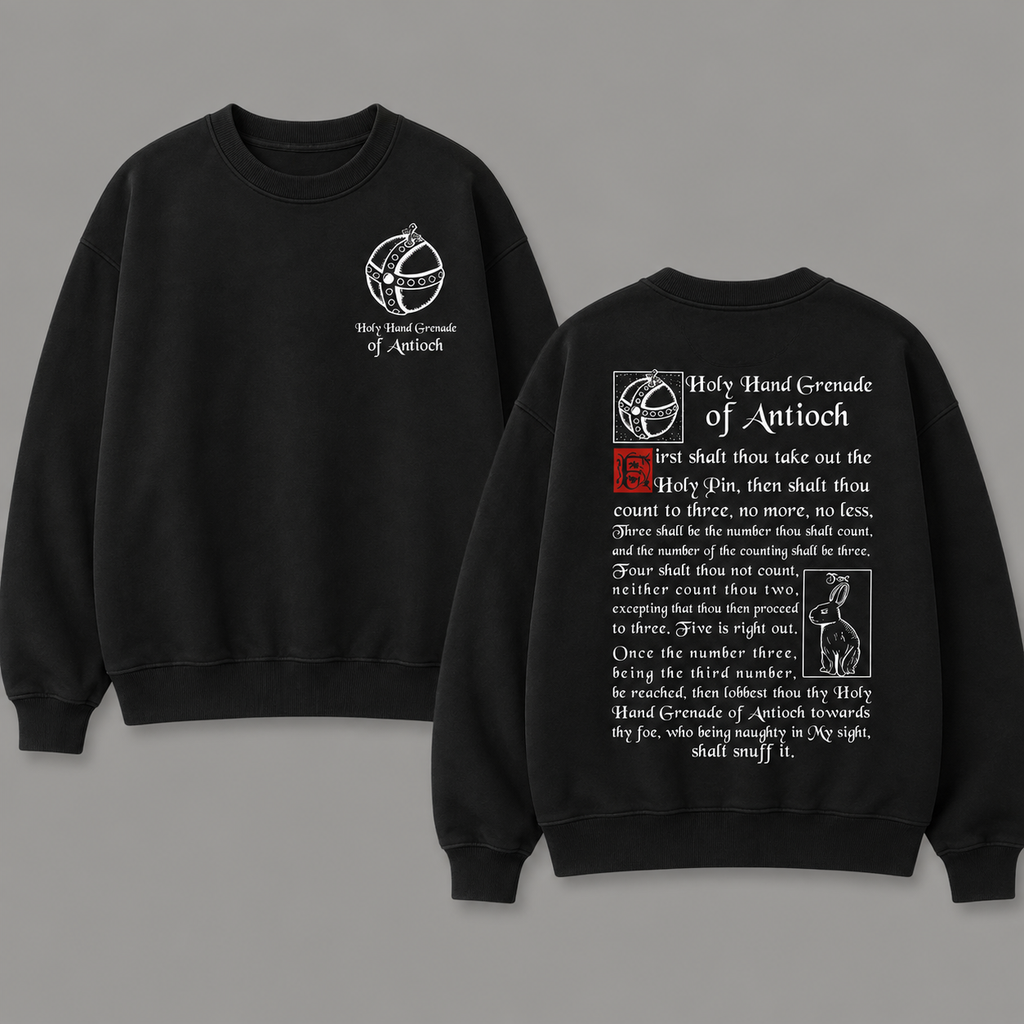 Holy Hand Grenade of Antioch Shirt – Funny Medieval Meme Graphic Tee, Sweatshirt & Hoodie