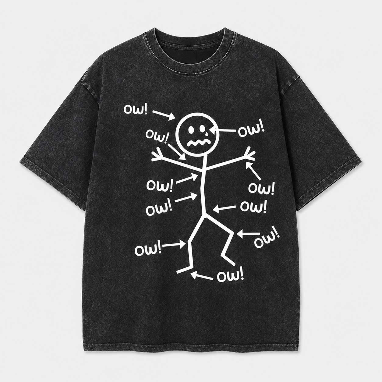Everything Hurts Funny Stick Figure t-shirt/Sweatshirt/Hoodie