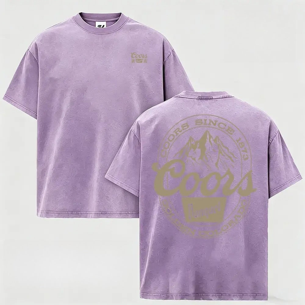 Coors Banquet Mountain Graphic T-Shirt, Sweatshirt & Hoodie – Vintage Western Beer Logo Print, Retro Outdoor Country Apparel