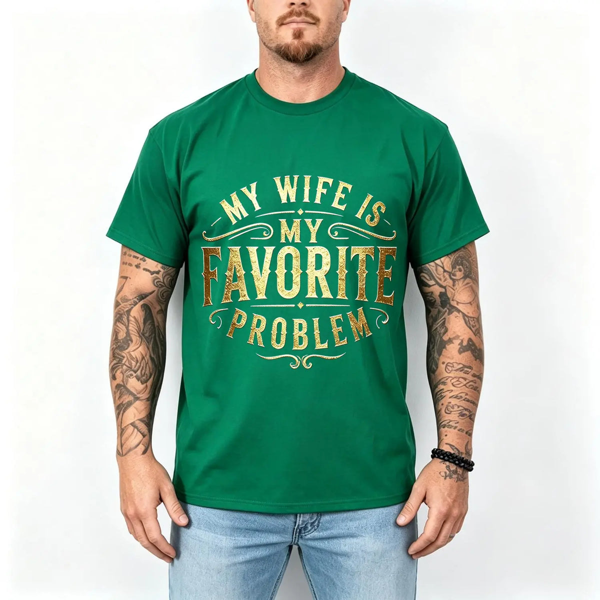 My Wife Is My Favorite Problem Shirt/Sweatshirt/Hoodie – Funny Husband Marriage Graphic Tee