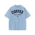 Coffee Weather Vintage T-Shirt – Women's Acid Washed Oversized Graphic Tee
