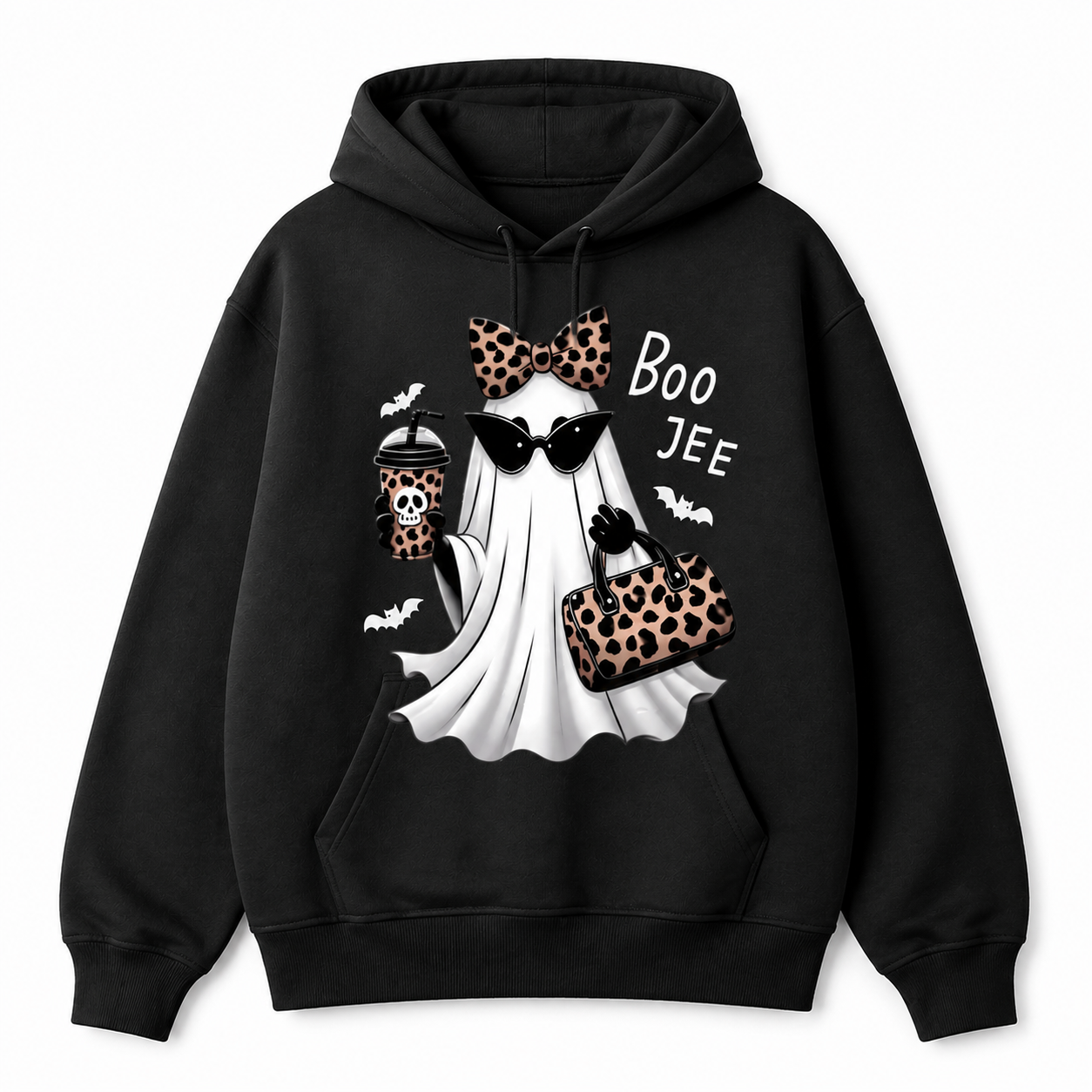 Boo-Jee Ghost Halloween Tee/Hoodie/Sweatshirt | Cute Leopard Ghost Fall Shirt