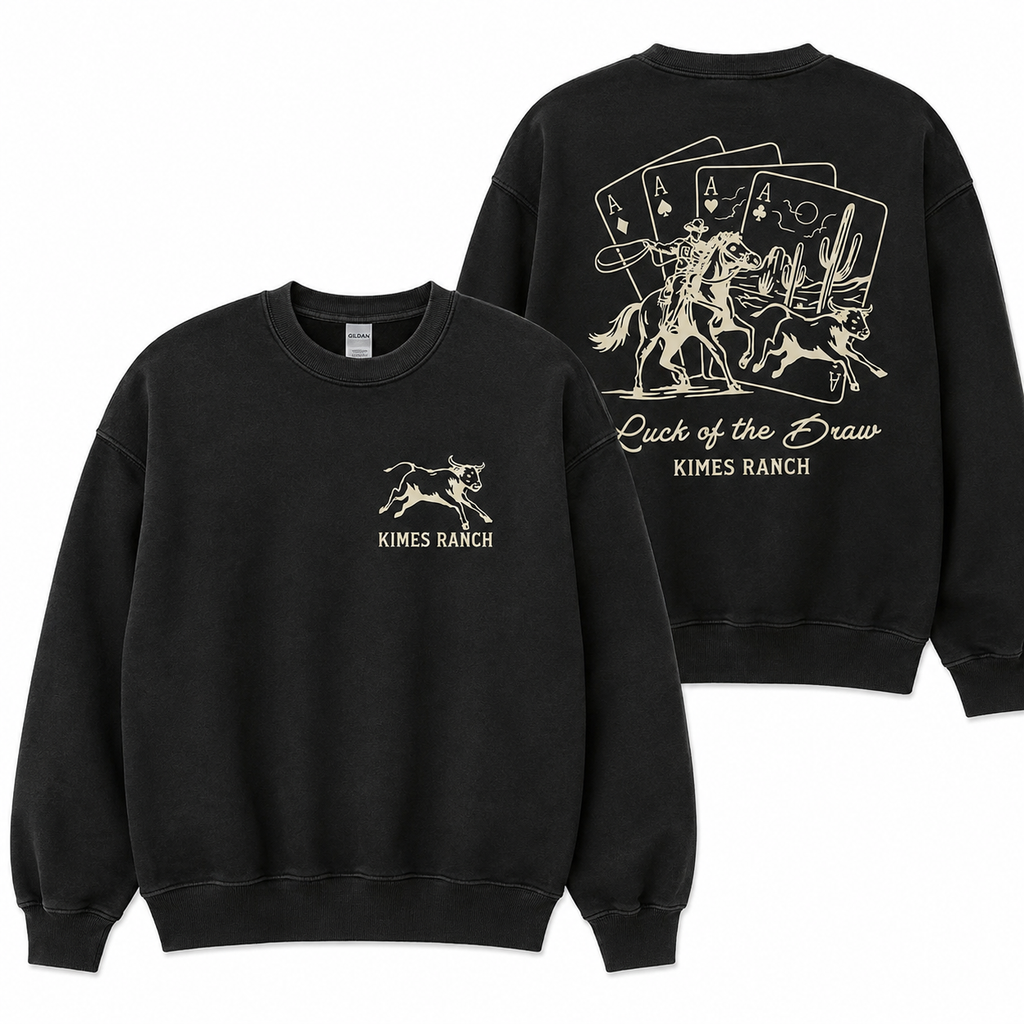 Luck of the Draw Western Rodeo Shirt – Vintage Cowboy Playing Cards Graphic Tee, Sweatshirt & Hoodie