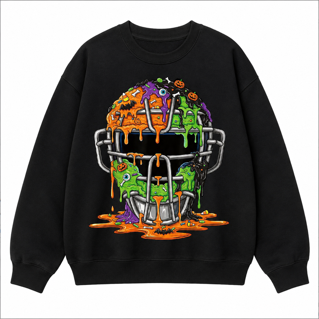 Halloween Baseball Catcher Shirt – Spooky Drip Catcher Mask Graphic Tee, Sweatshirt & Hoodie