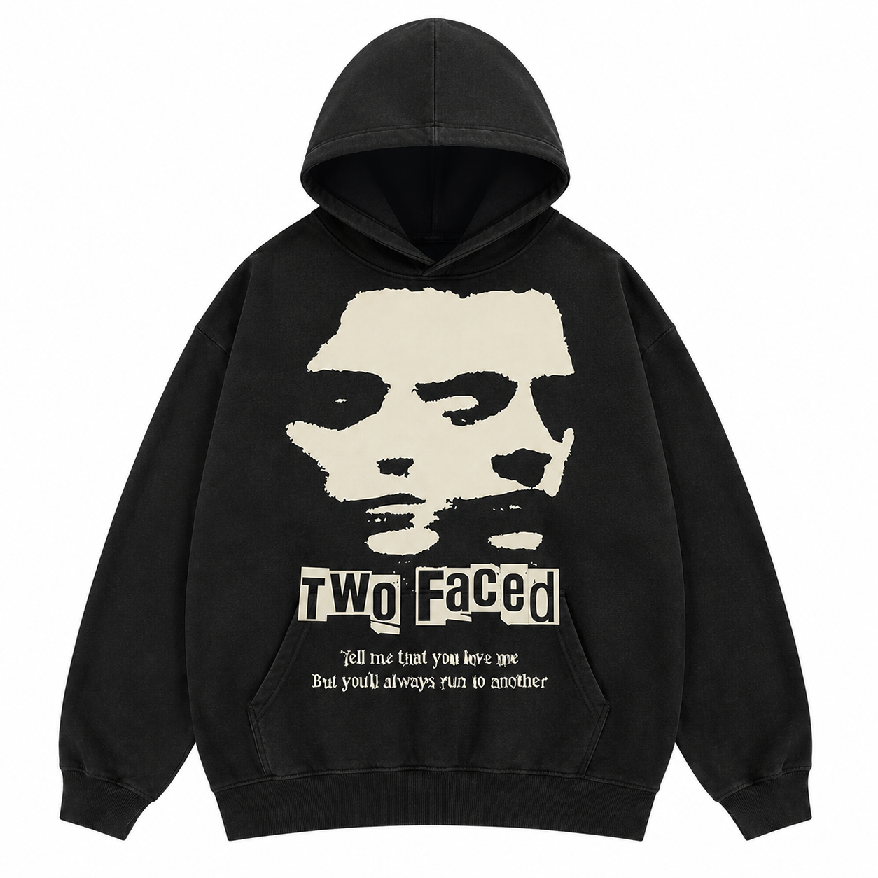 Two Faced Graphic Tee/Sweatshirt/Hoodie | Vintage Black Streetwear T-Shirt